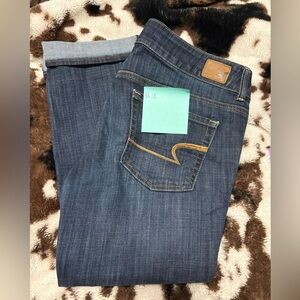 American Eagle regular artist crop stretch 8